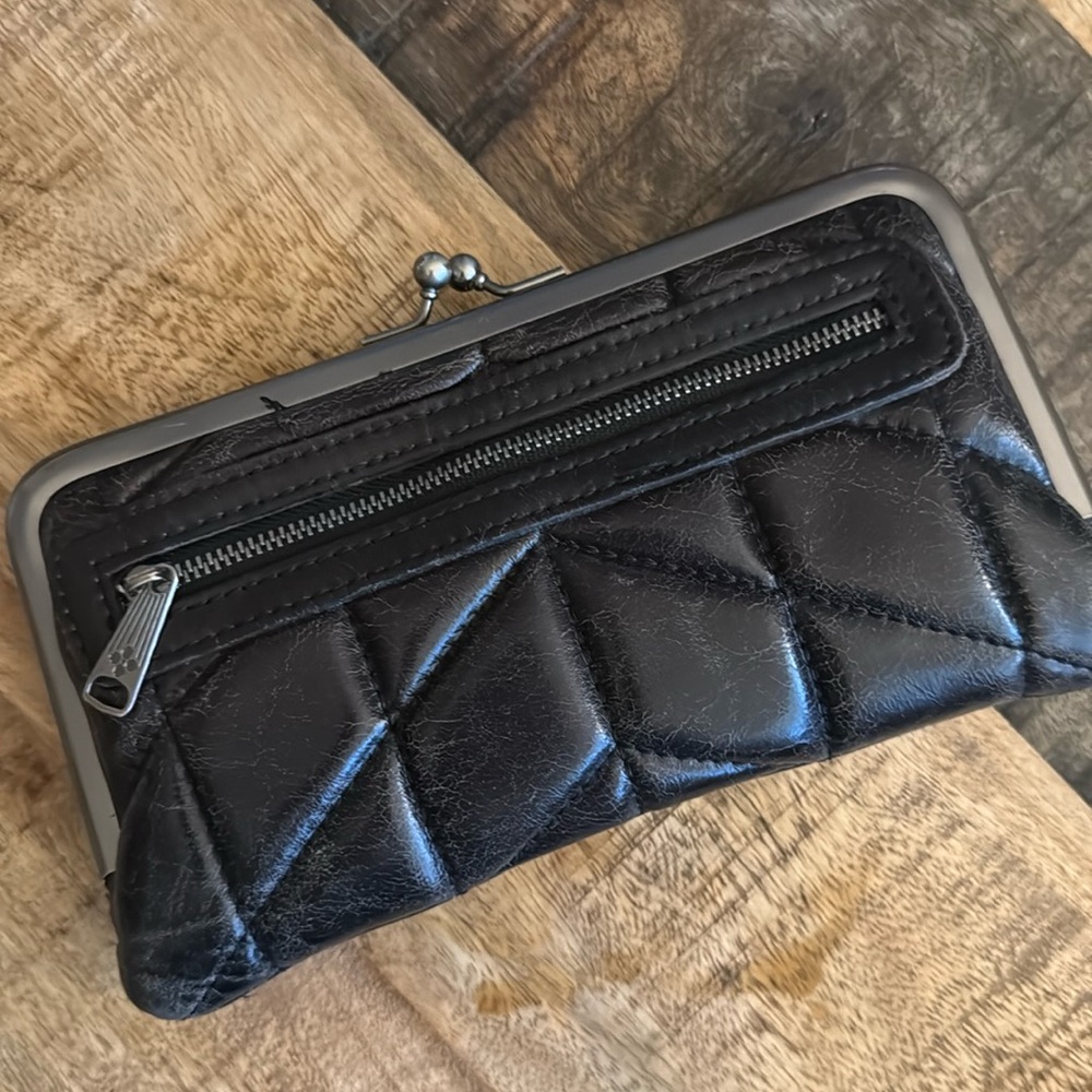 Patricia Nash Quilted Black Leather Wallet